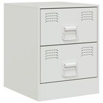 vidaXL Tables de chevet 2 Pièces blanc 34 5x39x44 cm acier