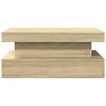 vidaXL Table basse avec lumières LED chêne sonoma 90x50x40 cm
