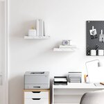 vidaXL Étagère Murale 2 Pièces Marbre blanc 40 x 23 5 x 4 cm