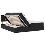 vidaXL Lit de rangement LED avec matelas Noir 180 x 200 cm Velours