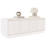 vidaXL Meuble TV Blanc 110x34x40 cm Bois de pin massif