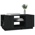 vidaXL Table basse Noir 90x49x40 5 cm Bois massif de pin