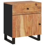 vidaXL Table de chevet 50x33x60cm Bois d'acacia solide et d'ingénierie