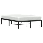 vidaXL Cadre de lit métal sans matelas noir 120x190 cm
