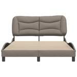 vidaXL Cadre de lit sans matelas Hvar taupe 140x190 cm tissu