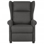 vidaXL Fauteuil inclinable électrique à oreilles gris foncé tissu