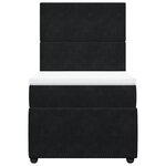vidaXL Sommier à lattes de lit avec matelas Noir 100x200 cm Velours