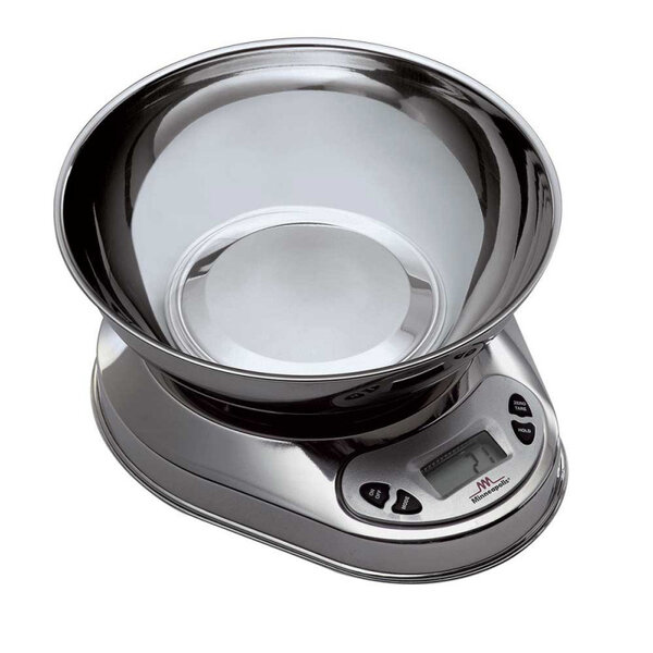 Balance de cuisine inox avec ecran digital - 5 kg -  - inox 205x285x491mm