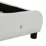 vidaXL Lit avec matelas à mémoire de forme Blanc Similicuir 160x200 cm