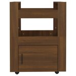 vidaXL Chariot de cuisine Chêne marron 60x45x80 cm Bois d'ingénierie
