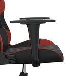 vidaXL Chaise de jeu Noir et rouge bordeaux Similicuir