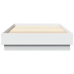 vidaXL Cadre de lit au sol Blanc 80 x 200 cm Bois d'ingénierie
