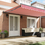 vidaXL Cadre d'auvent Rouge et Blanc 500 × 300 cm