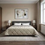 vidaXL Duvet d'hiver Matelassé Gris clair 200 x 200 cm