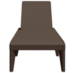 vidaXL Chaise longue marron 186x60x29 cm PP