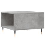 vidaXL Table basse gris béton 55x55x36 5 cm bois d'ingénierie