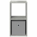 vidaXL Table de chevet 2 pc Gris béton 25 5 x 22 x 49 5 cm