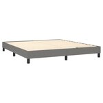vidaXL Sommier à lattes de lit avec matelas Gris foncé 180x200cm Tissu