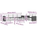 vidaXL Ensemble de canapés d'extérieur 7 pc Naturel