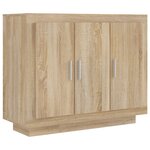 vidaXL Buffet Chêne sonoma 92x35x75 cm Bois d'ingénierie