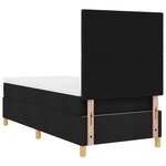 vidaXL Lit à ressorts avec matelas Noir 90 x 190 cm tissu