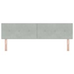 vidaXL Tête de lit en velours capitonné gris clair 180 cm LED