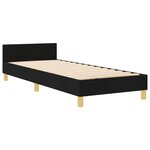 Lit vidaXL noir 100x200 cm en tissu