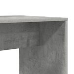 vidaXL Bureau Gris béton 138.5 x 55 x 143 cm Bois d'ingénierie