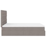 VidaXL Cadre de lit ottoman avec matelas taupe 140x190 cm tissu