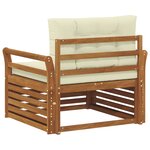 vidaXL Canapé d’extérieur Bois d'acacia massif et polyester