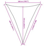 vidaXL Voile d'ombrage 160 g/m² Noir 5x6x6 m PEHD