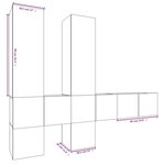 vidaXL Ensemble de meubles TV 7 Pièces Sonoma gris Bois d'ingénierie