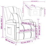 vidaXL Fauteuil inclinable Anthracite Similicuir
