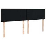 vidaXL Sommier à lattes de lit avec matelas Noir 160x200 cm Tissu