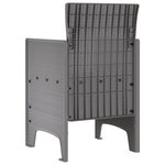 vidaXL Set de 4 chaises de jardin avec coussins gris clair poly rattan