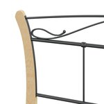 vidaXL Cadre de lit sans matelas noir métal 120x200 cm