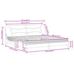 vidaXL Lit avec matelas marron foncé 200x200 cm tissu