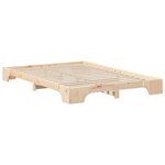 vidaXL Cadre de lit surélevé avec stockage Marron Bois massif en pin