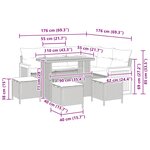 vidaXL Ensemble de canapé de jardin avec coussin 9 Pièces Noir polyrotin