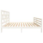 vidaXL Cadre de lit sans matelas blanc bois de pin massif