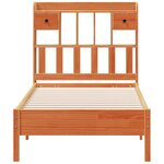 vidaXL Lit bibliothèque sans matelas cire marron 90x190 cm pin massif