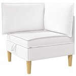 vidaXL Canapé modulaire avec rangement 3 Pièces Blanc Tissu