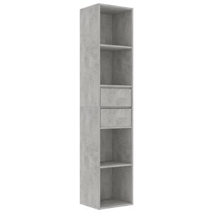 vidaXL Bibliothèque Gris béton 36x30x171 cm Bois d'ingénierie