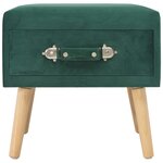 vidaXL Tables de chevet 2 Pièces Vert 40x35x40 cm Velours