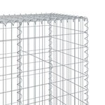 vidaXL Panier gabion avec couvercle 900x50x200 cm fer galvanisé