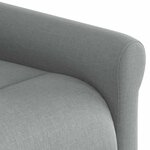 vidaXL Fauteuil de massage inclinable Gris clair Tissu