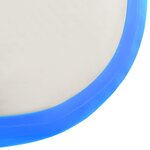 Vidaxl tapis gonflable de gymnastique avec pompe 600x100x20cm pvc bleu
