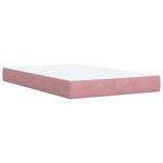 vidaXL Sommier à lattes de lit avec matelas Rose 120x200 cm Velours