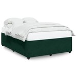vidaXL Cadre de lit sans matelas vert foncé 140x190 cm velours