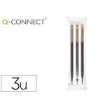 Recharge roller q-connect encre effacable couleur noir  set de 3u